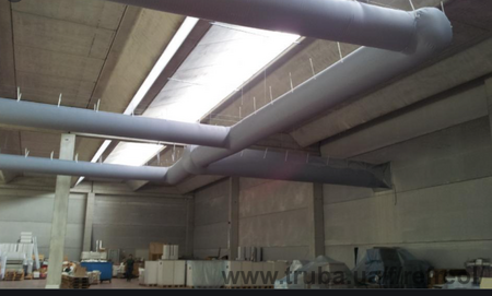 Текстильные воздуховоды в производственных цехах, складах, ангарах